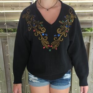 Vintage Bejeweled Sweater